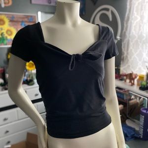 Black bow shirt